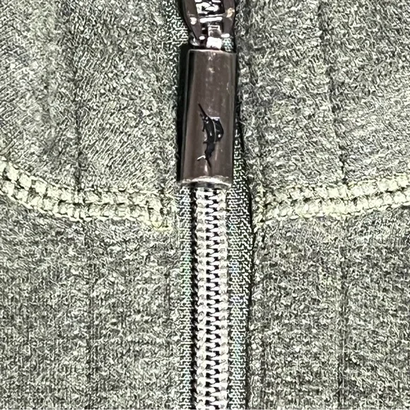 Tommy Bahama Flipsider Full Zip Reversible Sweater Jacket - Size L (Green/Gray) - Picture 6 of 6